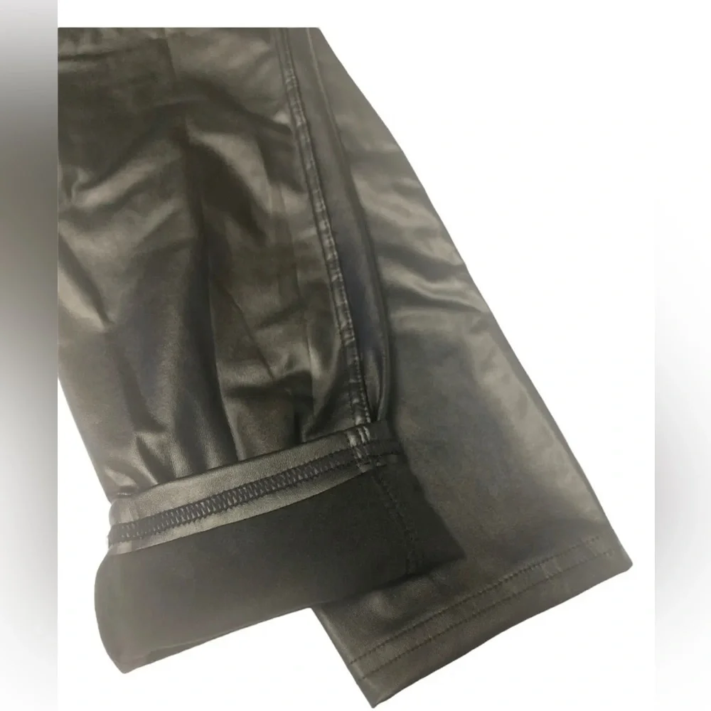 WOMEN'S Sexy High Waist Skinny Faux PU Leather Leggings Pants Butt Lift XL - Picture 5 of 16